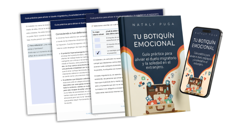 Descubre Tu Botiquín Emocional, un manual interactivo para procesar el duelo migratorio.