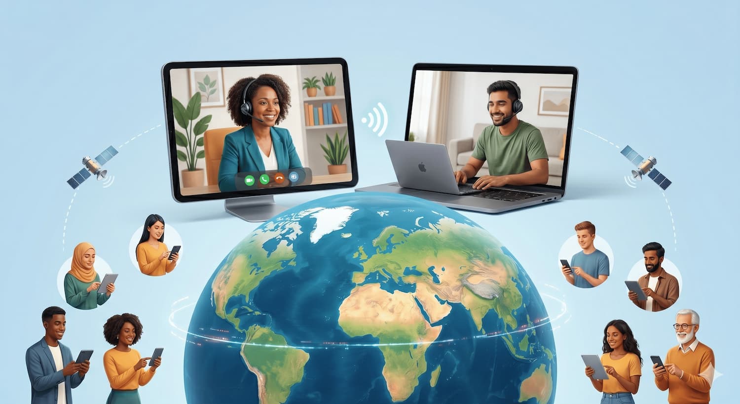 terapia online en todo el mundo personas recibiendo terapia online